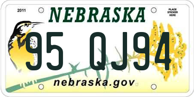 NE license plate 95QJ94