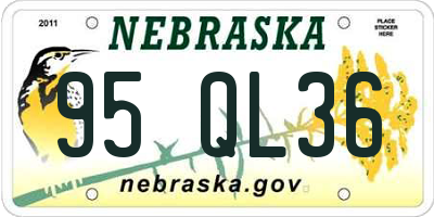 NE license plate 95QL36