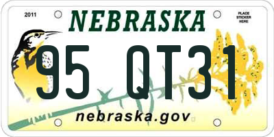 NE license plate 95QT31