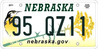 NE license plate 95QZ11