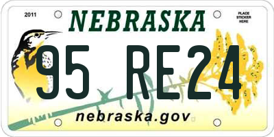 NE license plate 95RE24