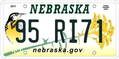 NE license plate 95RI71