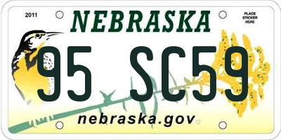 NE license plate 95SC59