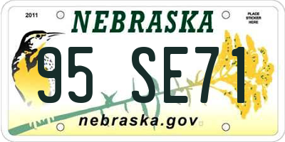 NE license plate 95SE71