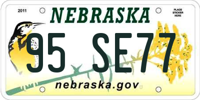 NE license plate 95SE77