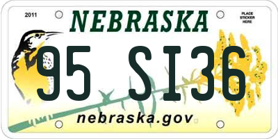 NE license plate 95SI36