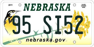 NE license plate 95SI52