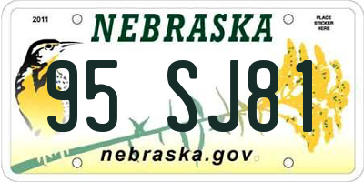 NE license plate 95SJ81