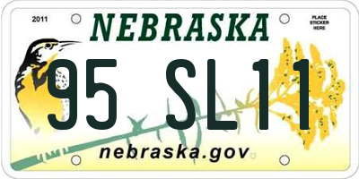 NE license plate 95SL11