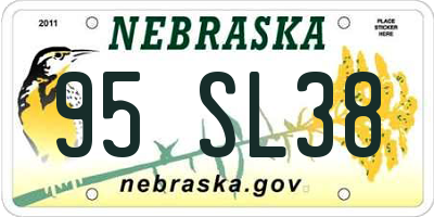 NE license plate 95SL38