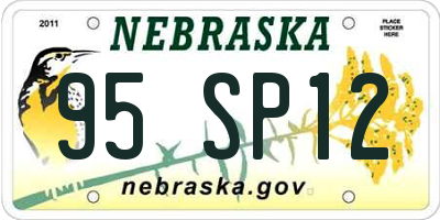 NE license plate 95SP12