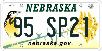 NE license plate 95SP21
