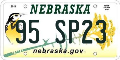 NE license plate 95SP23