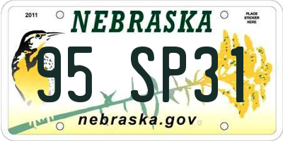 NE license plate 95SP31