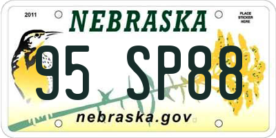 NE license plate 95SP88