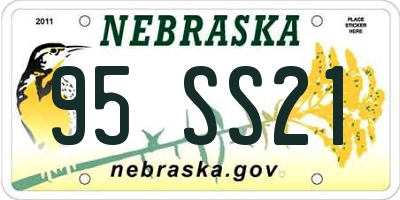 NE license plate 95SS21