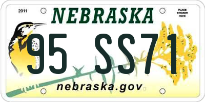 NE license plate 95SS71