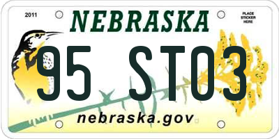 NE license plate 95ST03