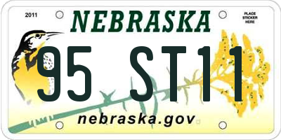 NE license plate 95ST11