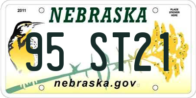 NE license plate 95ST21