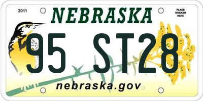 NE license plate 95ST28