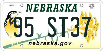 NE license plate 95ST37