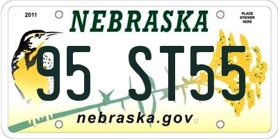 NE license plate 95ST55