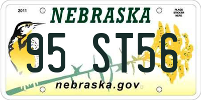 NE license plate 95ST56