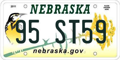 NE license plate 95ST59