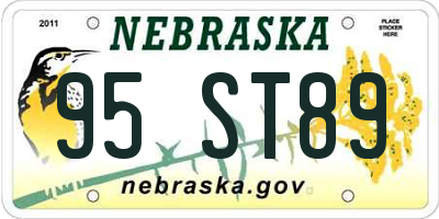 NE license plate 95ST89