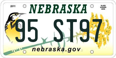 NE license plate 95ST97