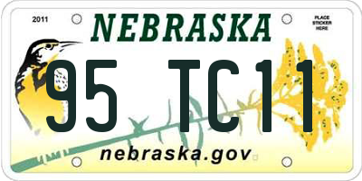 NE license plate 95TC11