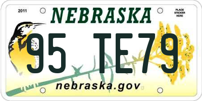 NE license plate 95TE79
