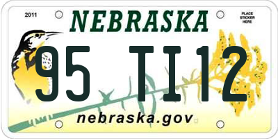 NE license plate 95TI12
