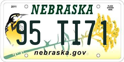 NE license plate 95TI71