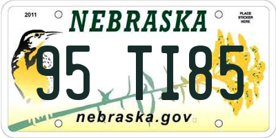 NE license plate 95TI85