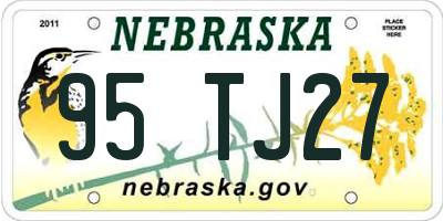 NE license plate 95TJ27