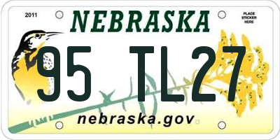 NE license plate 95TL27