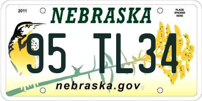 NE license plate 95TL34
