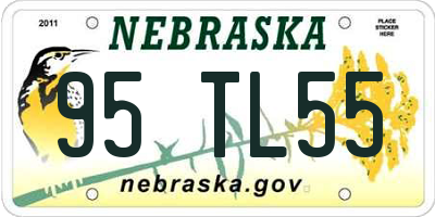 NE license plate 95TL55