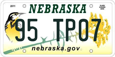 NE license plate 95TP07