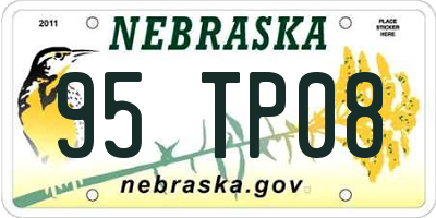 NE license plate 95TP08