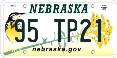 NE license plate 95TP21