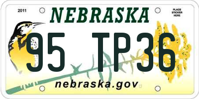 NE license plate 95TP36