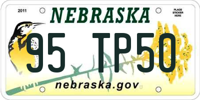 NE license plate 95TP50