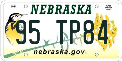 NE license plate 95TP84