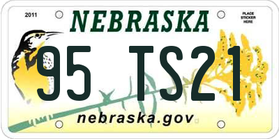 NE license plate 95TS21