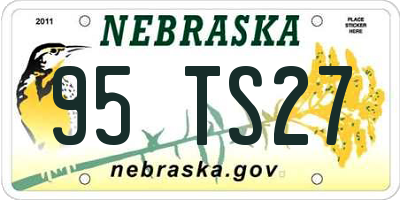 NE license plate 95TS27