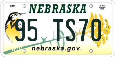 NE license plate 95TS70