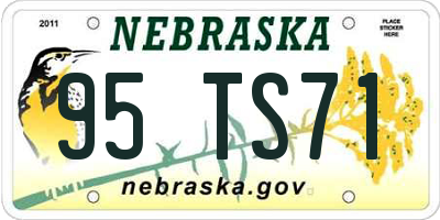 NE license plate 95TS71